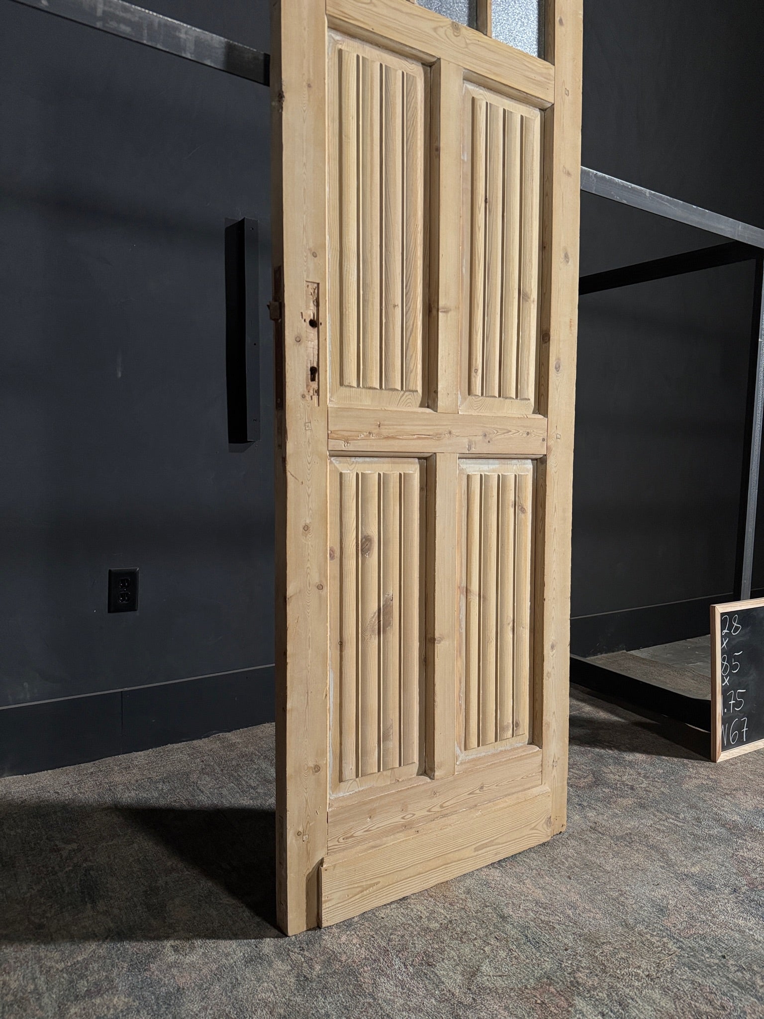Antique Fluted 3 Lite Single Door - 28x85 - N67