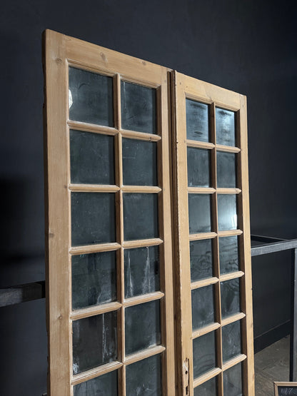 Antique Glass 14 Lite French Doors - 47.25x96.5 - N671