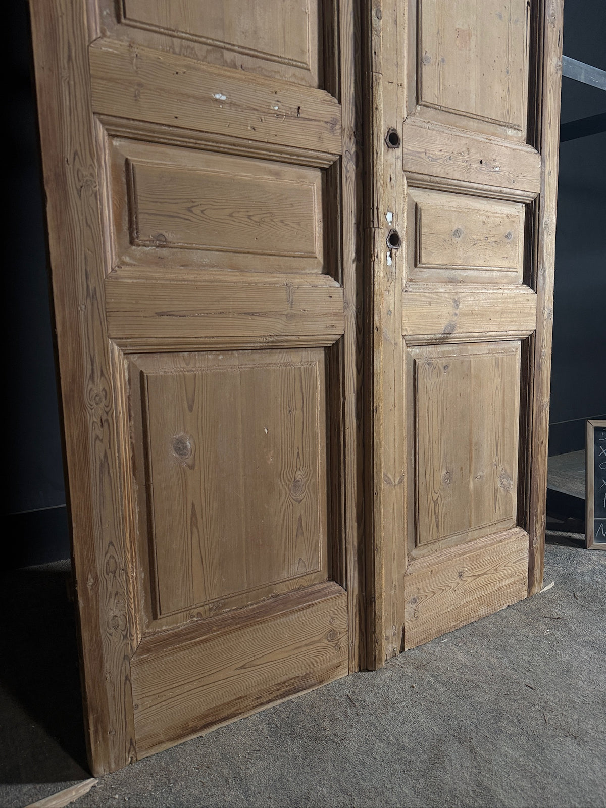 Antique 3 Panel Solid Double Doors - 51x98.5 - N665