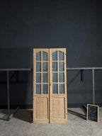 Antique Obscured Glass 8 Lite French Doors - 37x82.25 - N637