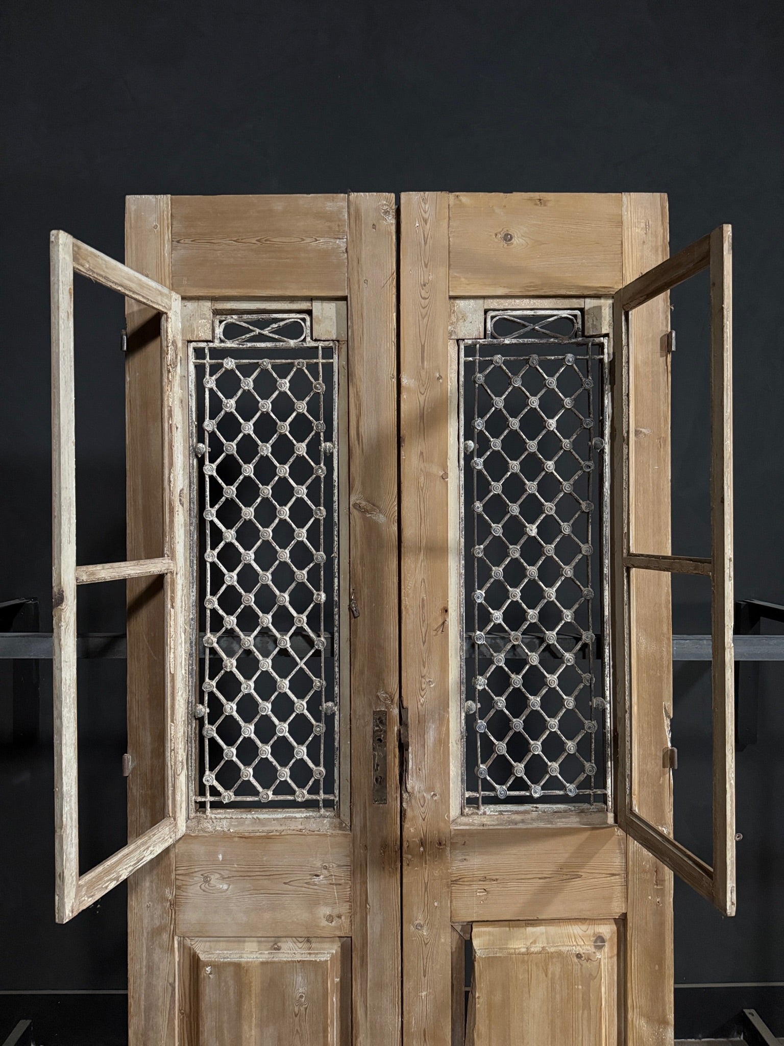 Antique Iron French Doors - 46.75x98.25 - N382