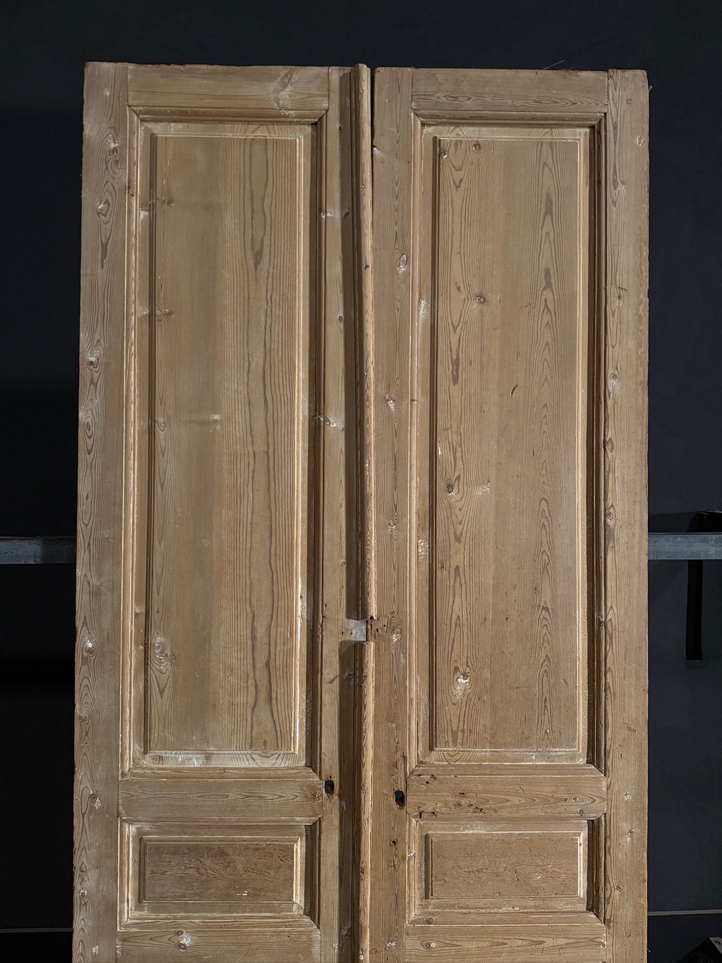 Antique 3 Panel Solid Double Doors - 43.75x96.25 - N421