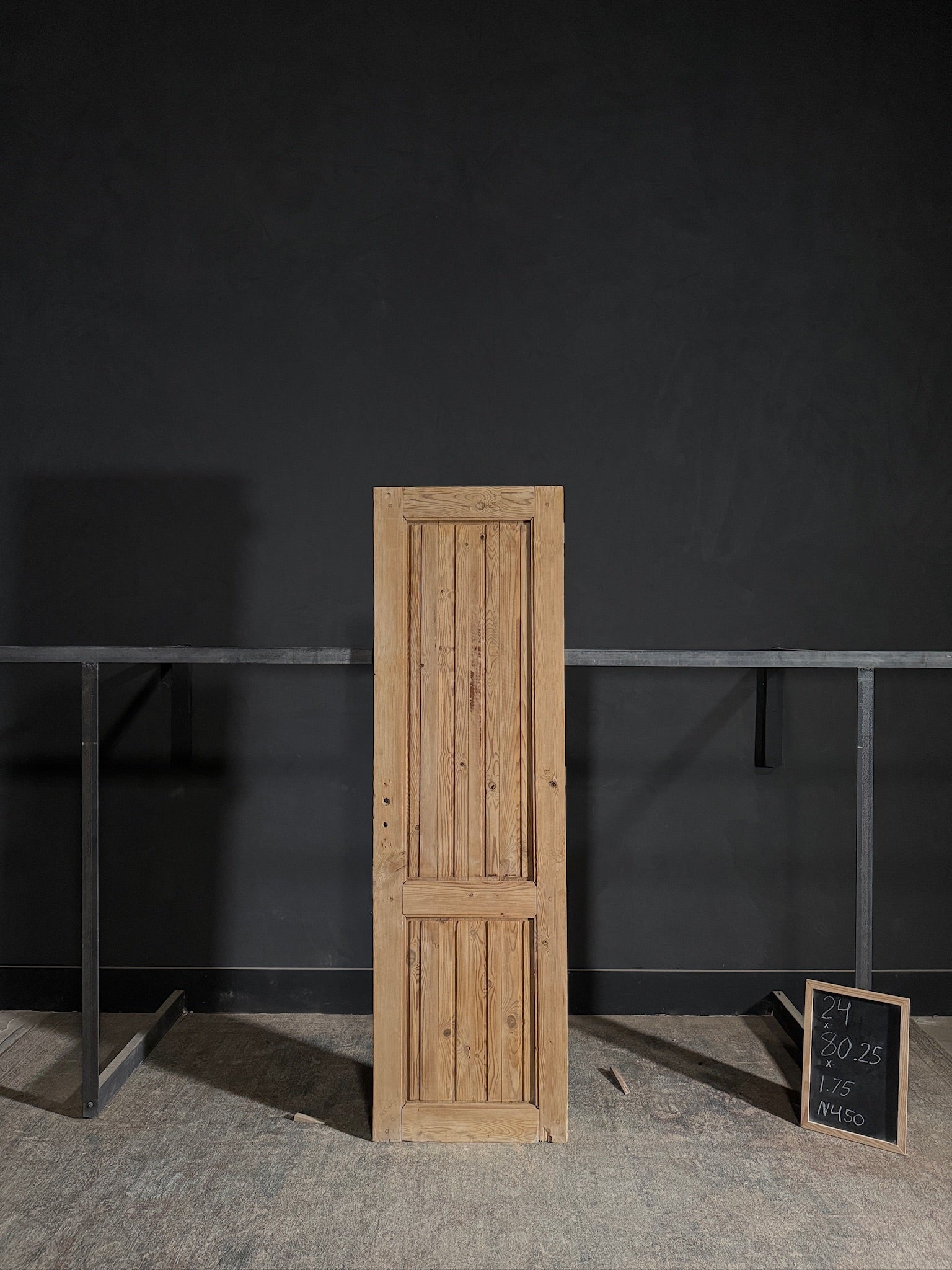 Antique 2 Panel Solid Single Door - 24x80.25 - N450