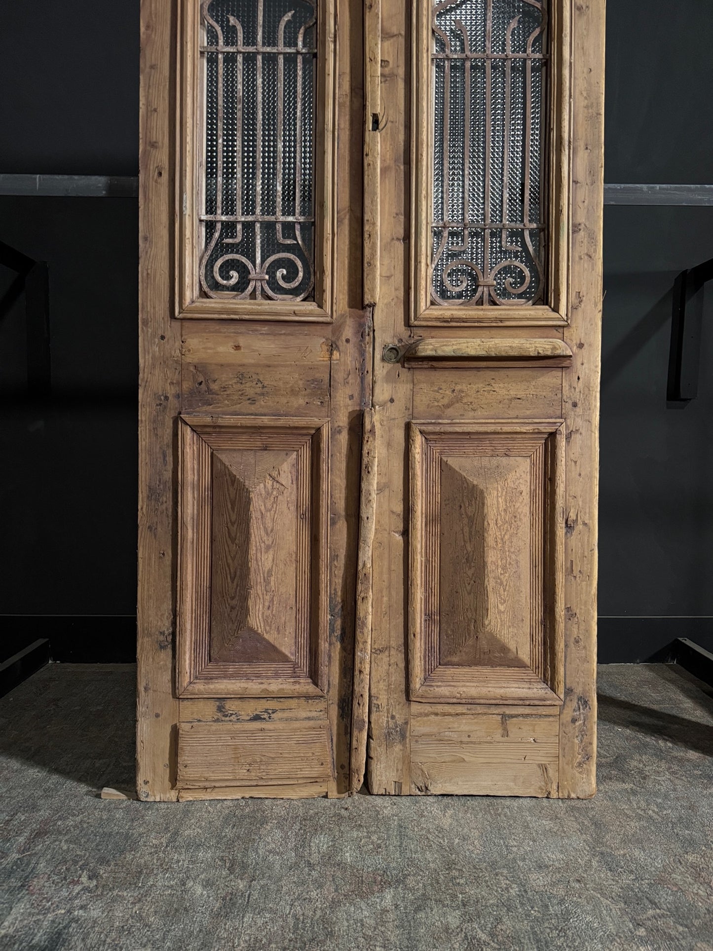 Antique Iron French Doors - 44x94.5 - N99
