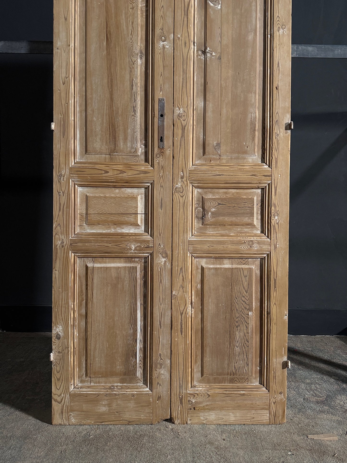 Antique 3 Panel Solid Double Doors - 36.25x92.5 - N616