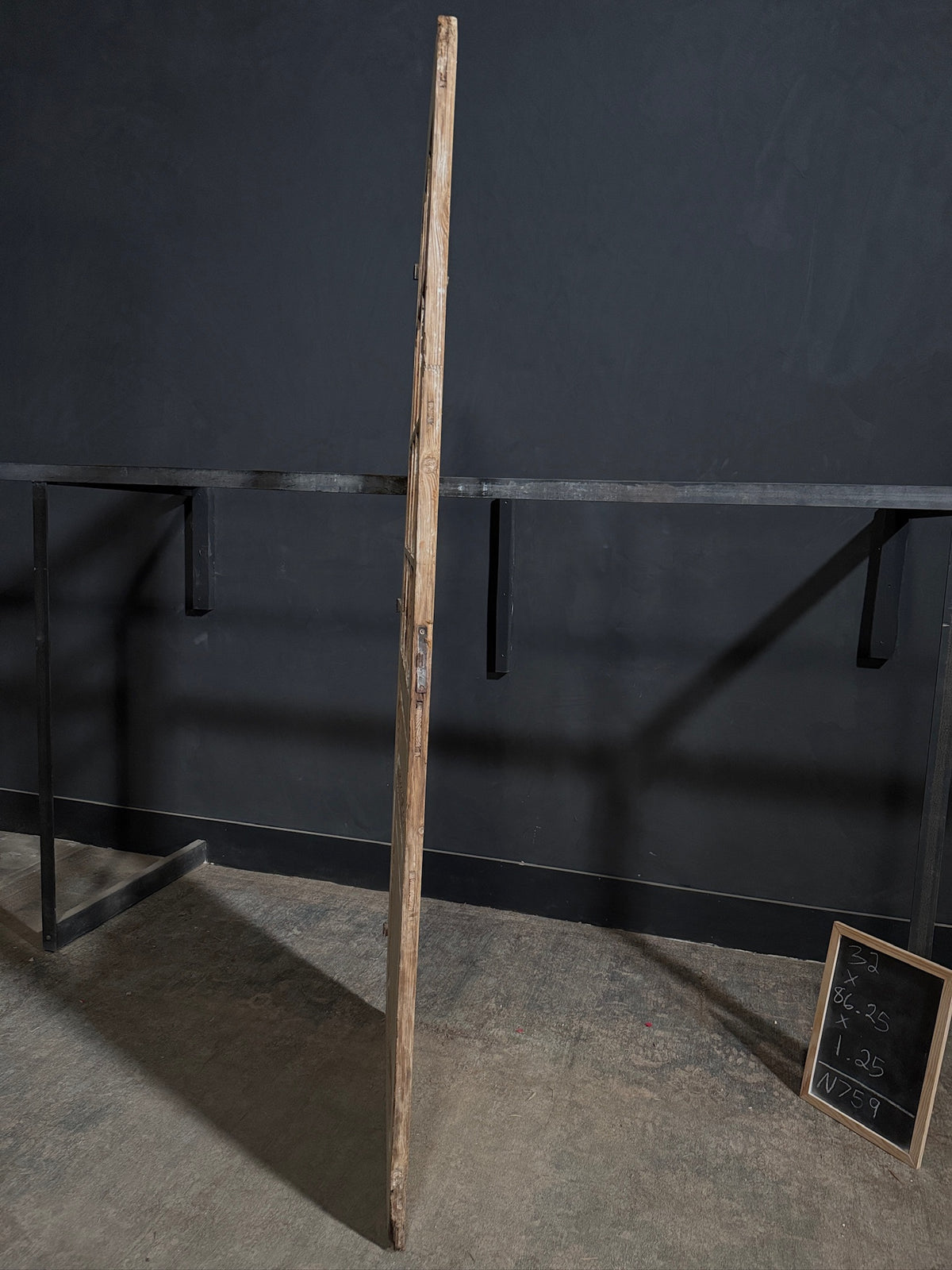 Antique Raised Panel Glass Pantry Door - 32x86.25 - N759