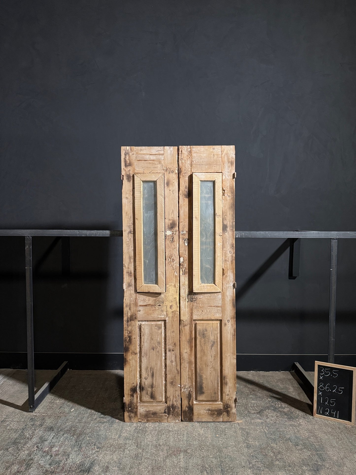 Antique Iron French Doors - 35.5x86.25 - N241