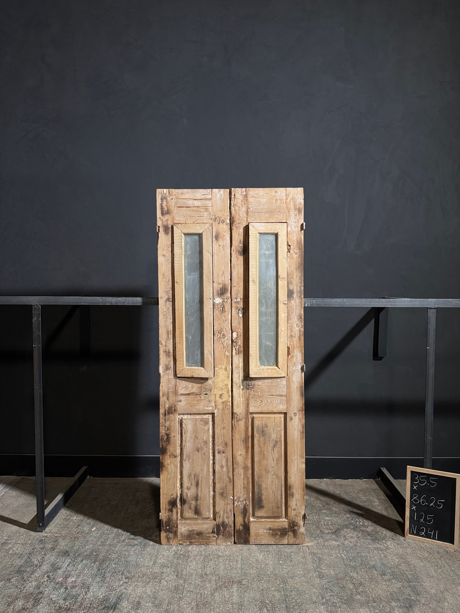 Antique Iron French Doors - 35.5x86.25 - N241
