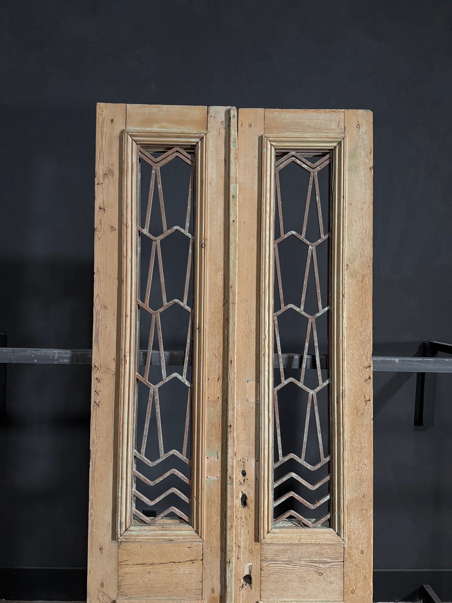 Antique Iron French Doors - 40x96 - N69