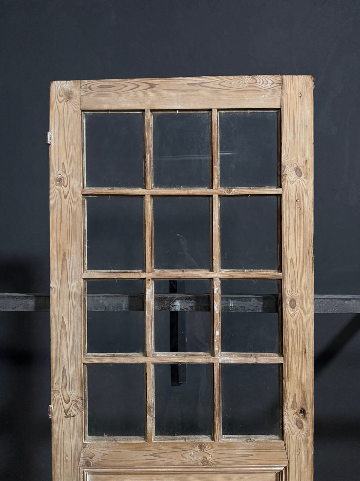 Antique Raised Panel Glass Pantry Door - 32x86.25 - N759