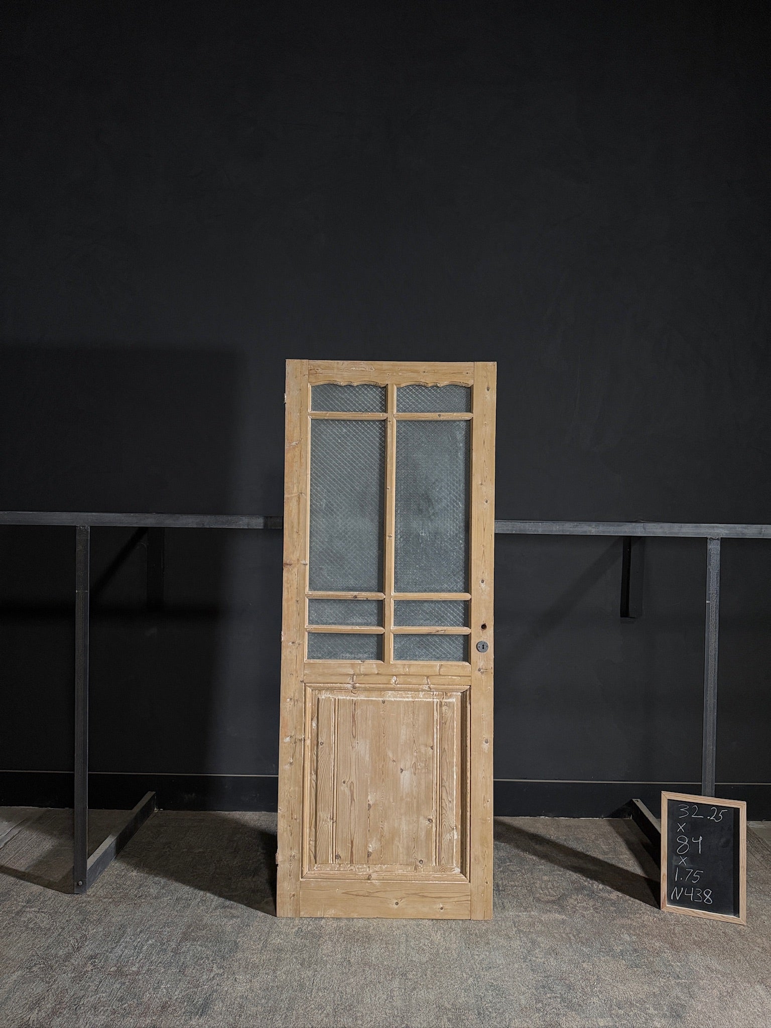 Antique Obscured Glass Single Door - 32.25x84 - N438