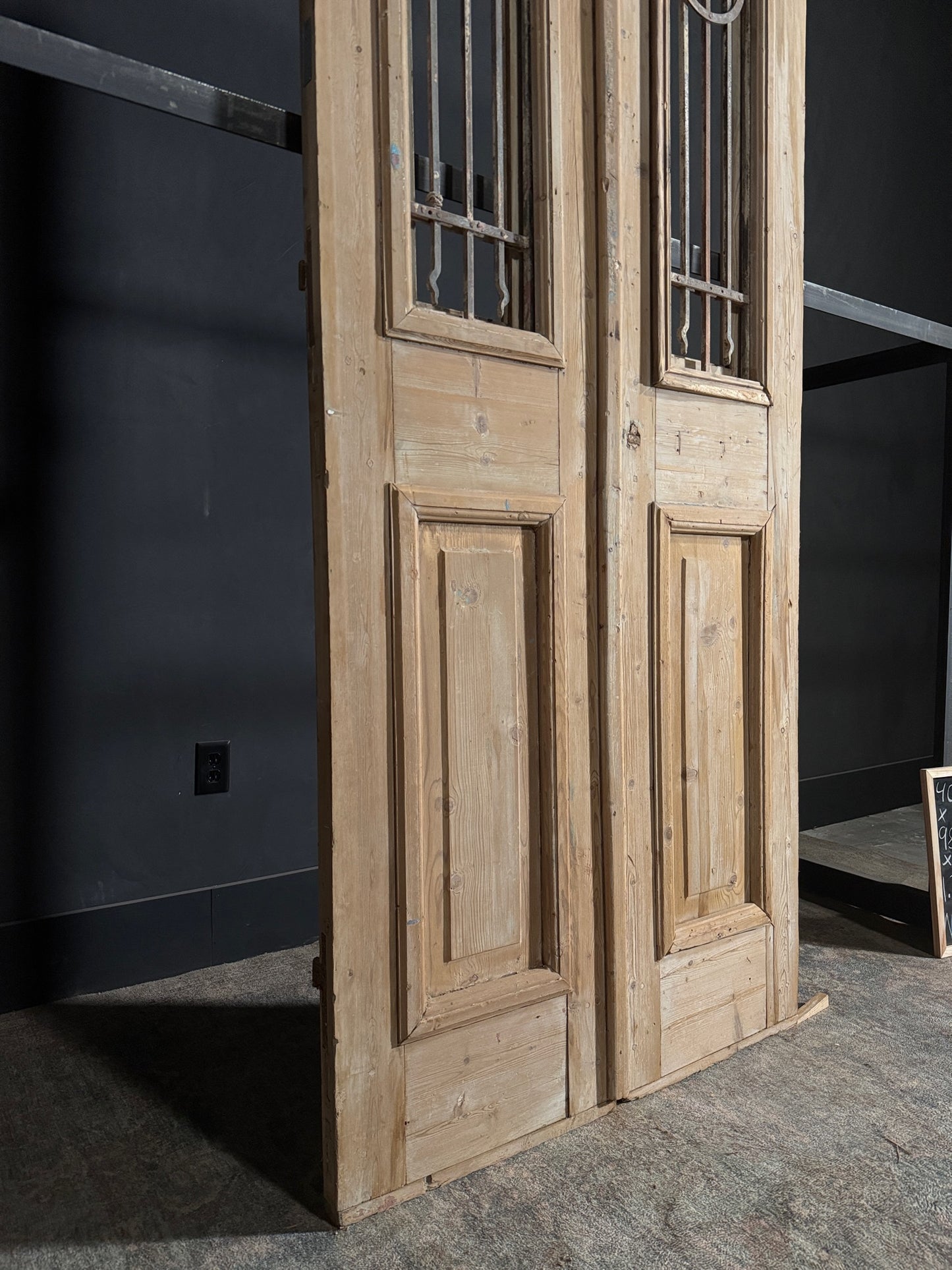 Antique Iron French Doors - 40.5x98.5 - N71