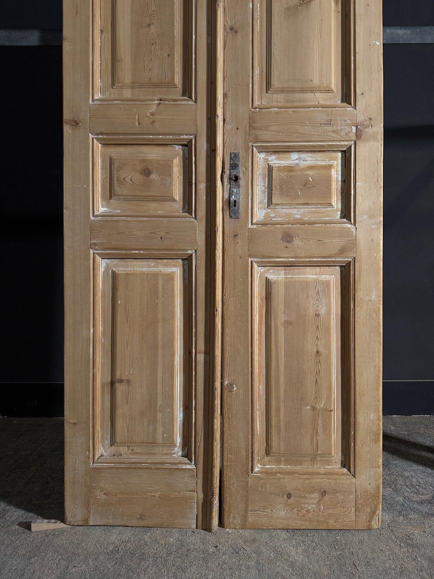 Antique 3 Panel Solid Double Doors - 37.5x97.5 - N608