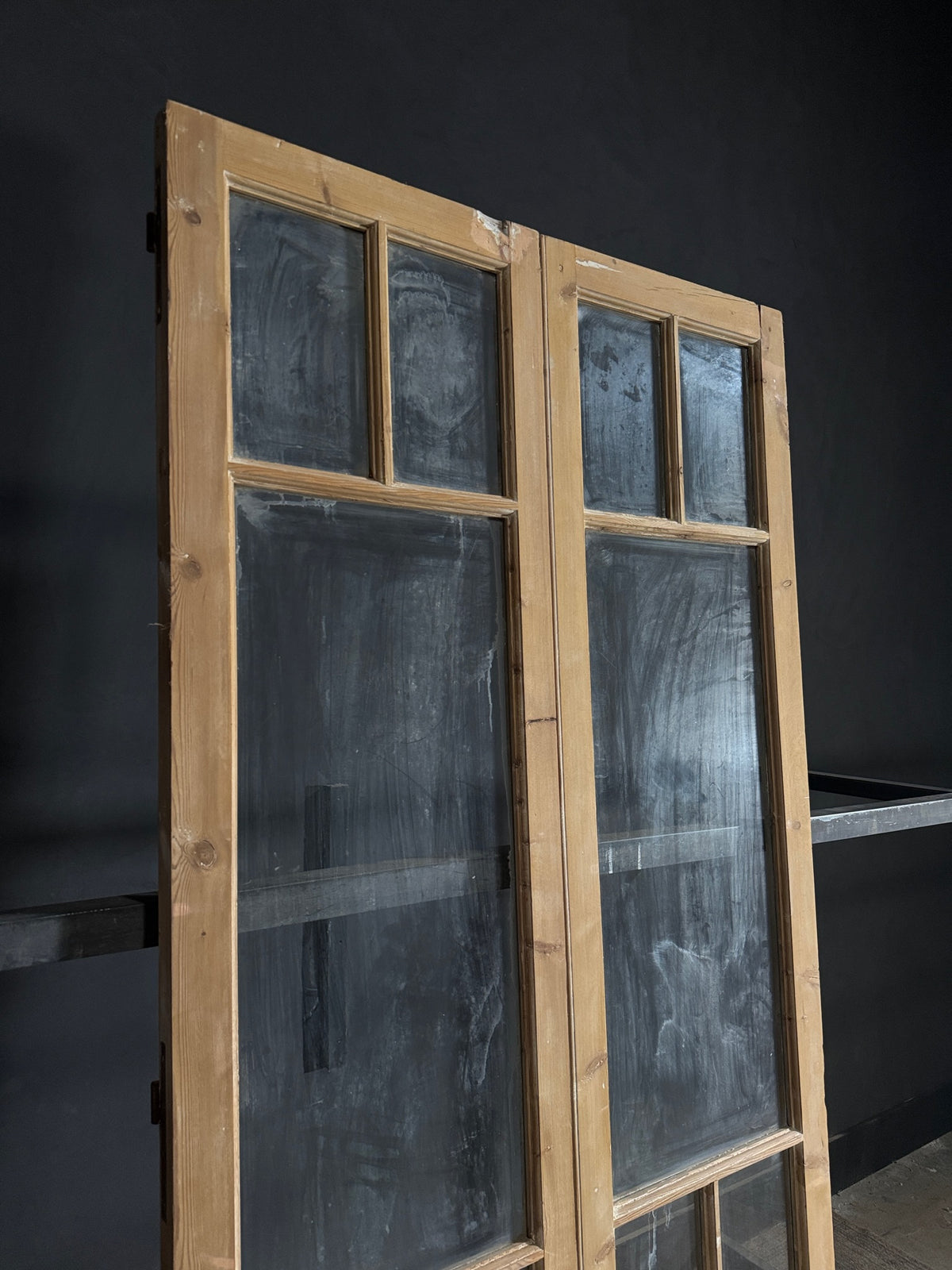 Antique Glass 5 Lite French Doors - 44x96 - N552