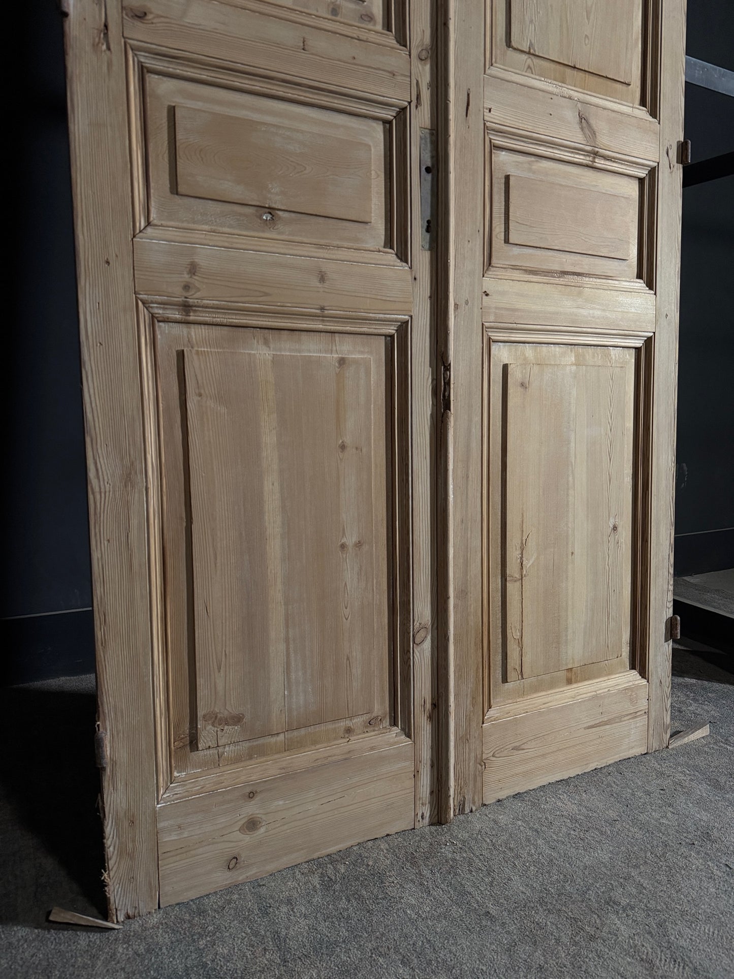 Antique 3 Panel Solid Double Doors - 47.25x99.5 - N464