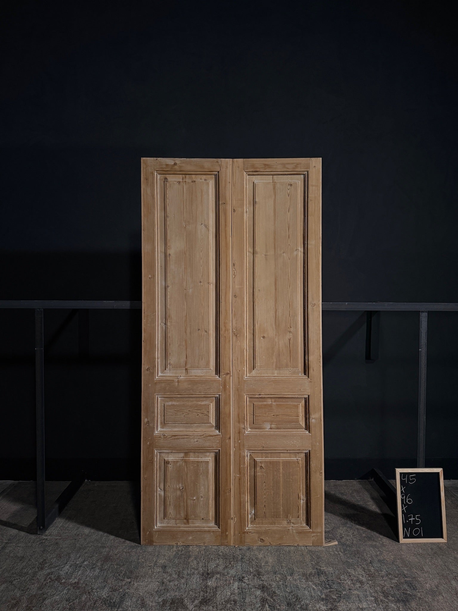 Antique 3 Panel Double Doors - 45x96 - N01