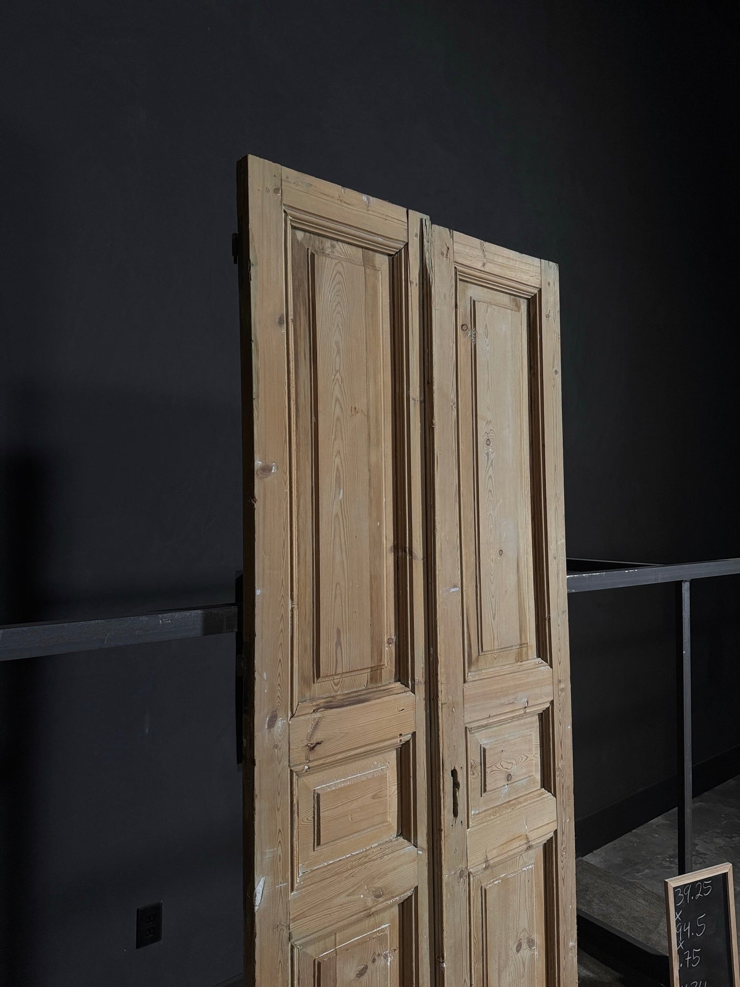 Antique 3 Panel Double Doors - 39.25x94.5 - N34