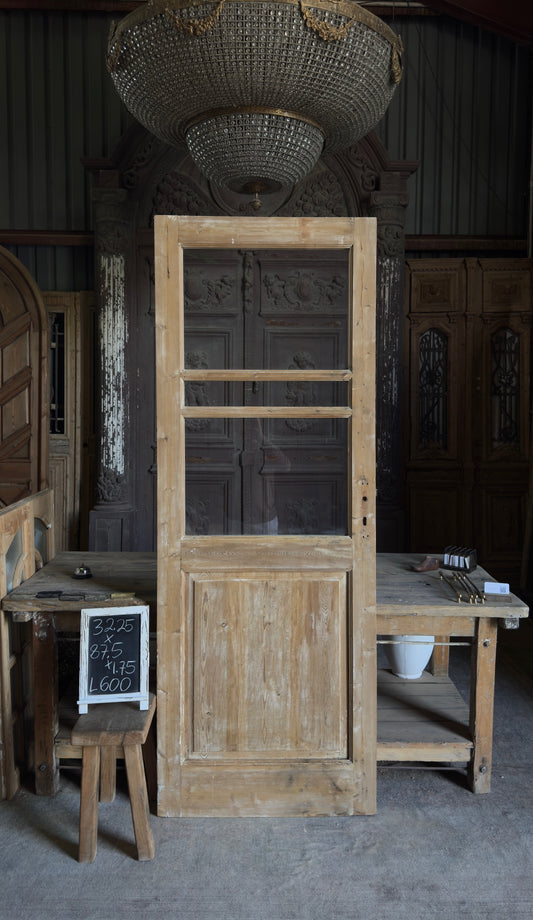 Antique Glass 3 Lite French Door - 87.5x32.25 - L600