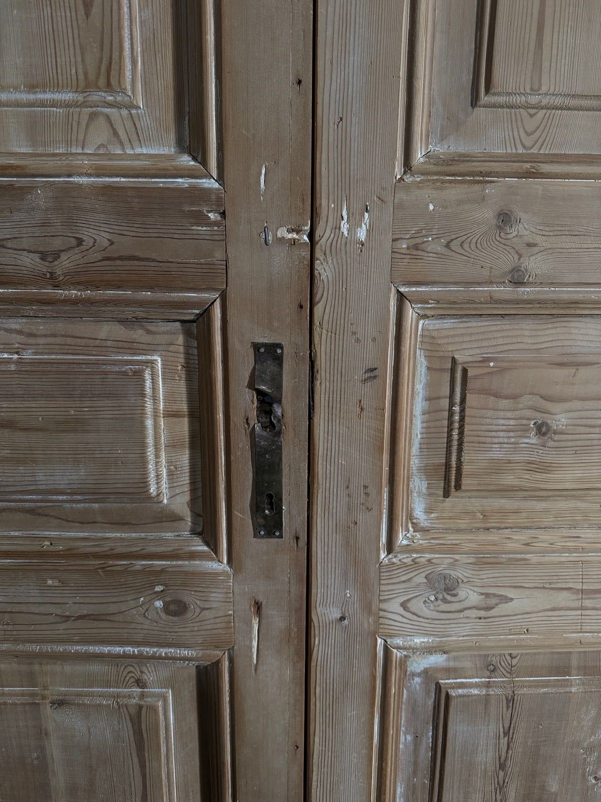 Antique 3 Panel Solid Double Doors - 44.5x104 - N527