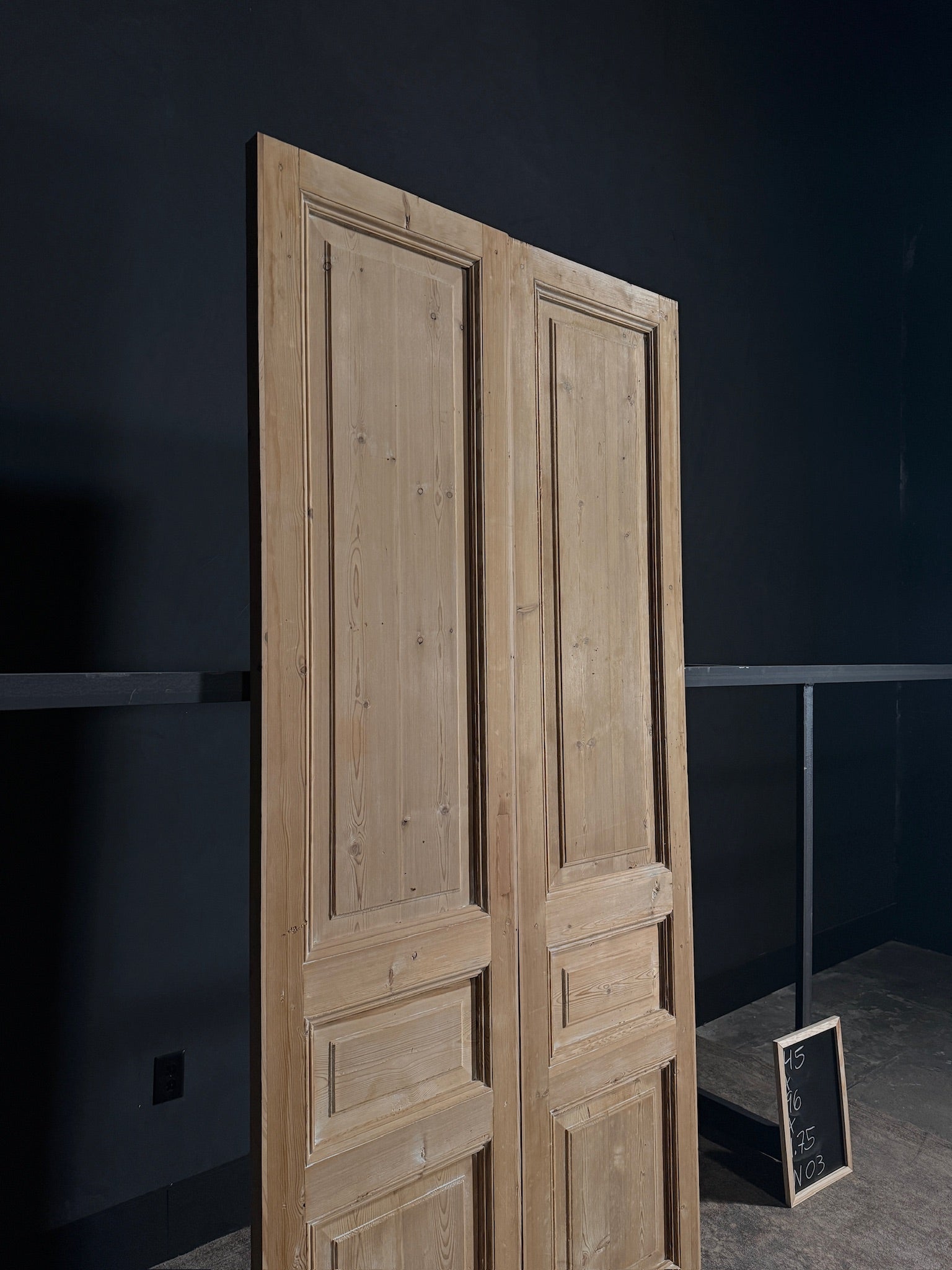 Antique 3 Panel Double Doors - 45x96 - N03