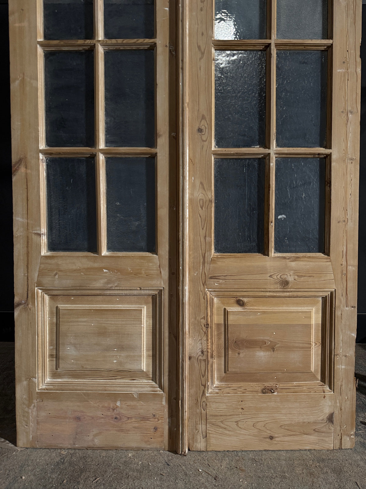 Antique Obscured Glass 10 Lite French Doors - 44x95.75 - N580