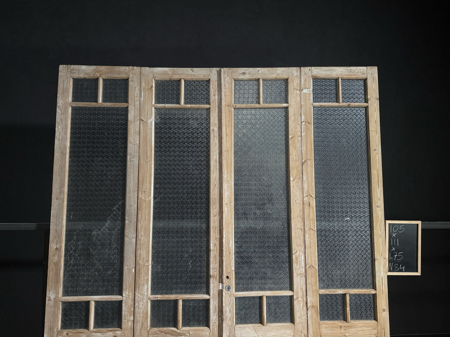 Antique Obscured Glass Bi-Fold Doors - 111x105 - N84