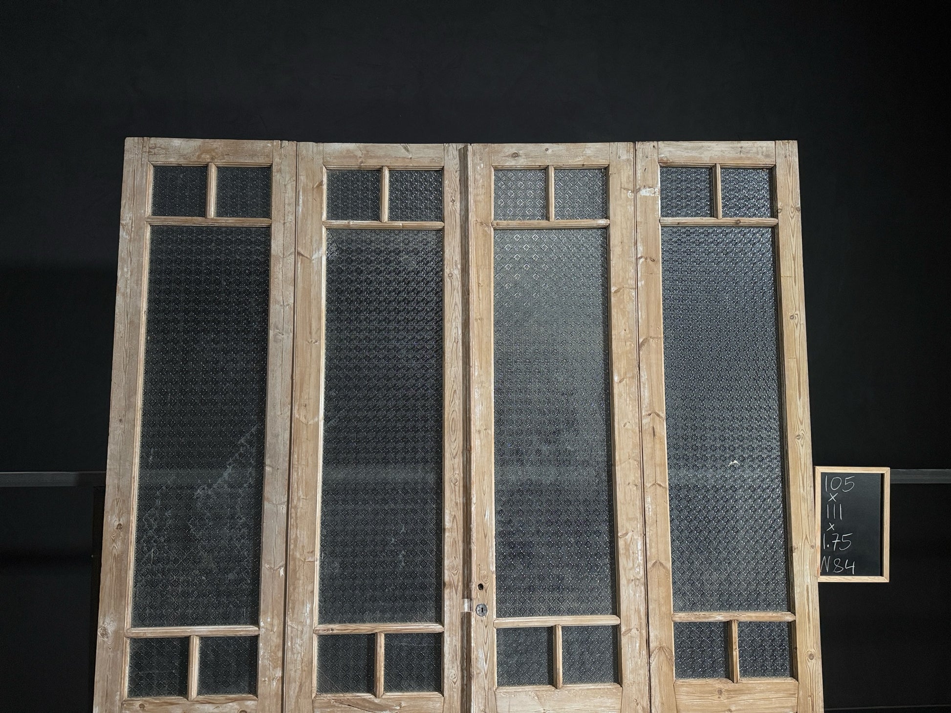 Antique Obscured Glass Bi-Fold Doors - 111x105 - N84
