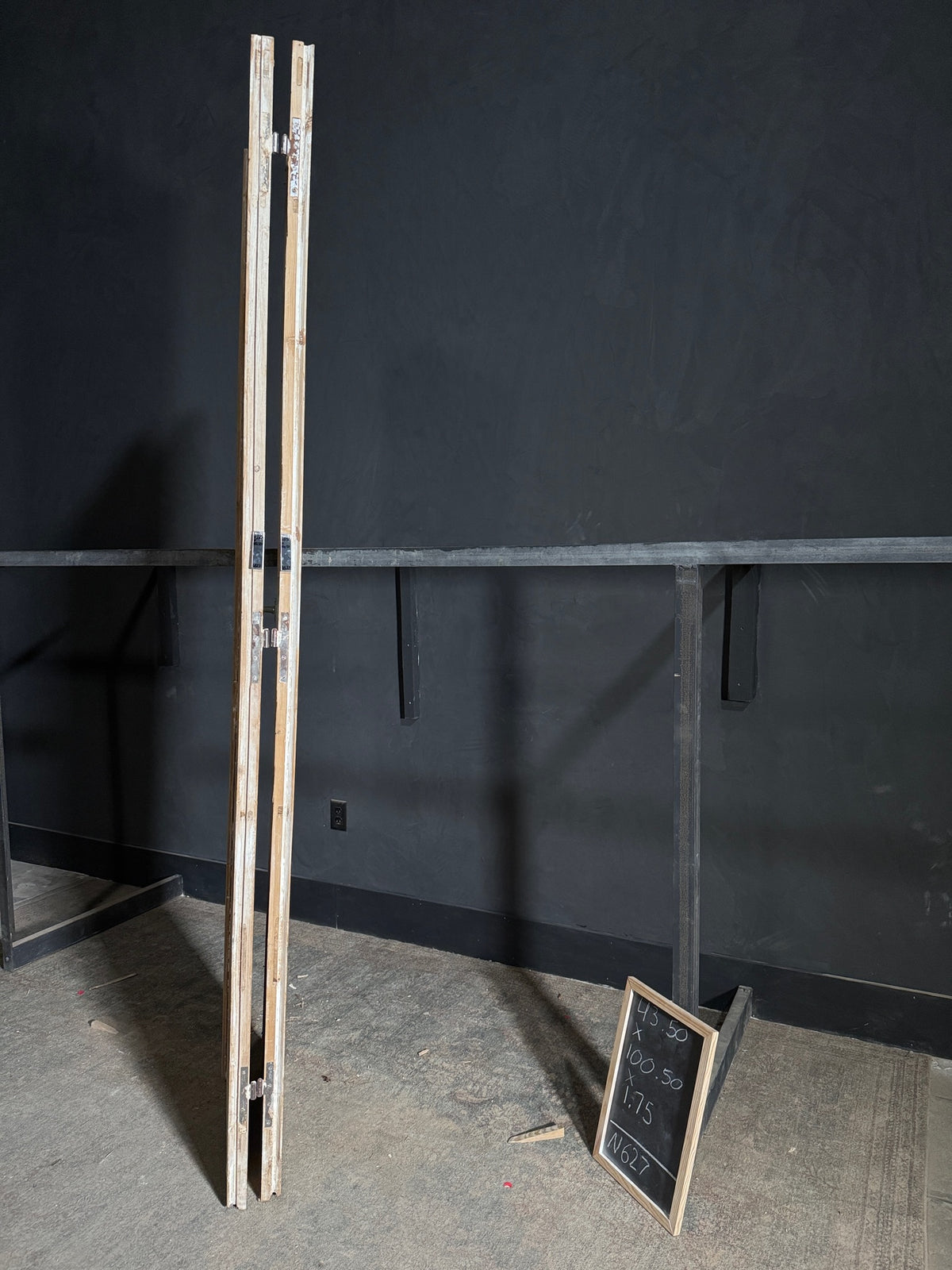 Antique Obscured Glass 2 Lite French Doors - 43.5x100.5 - N627