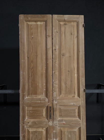 Antique 3 Panel Solid Double Doors - 43.25x110.75 - N332
