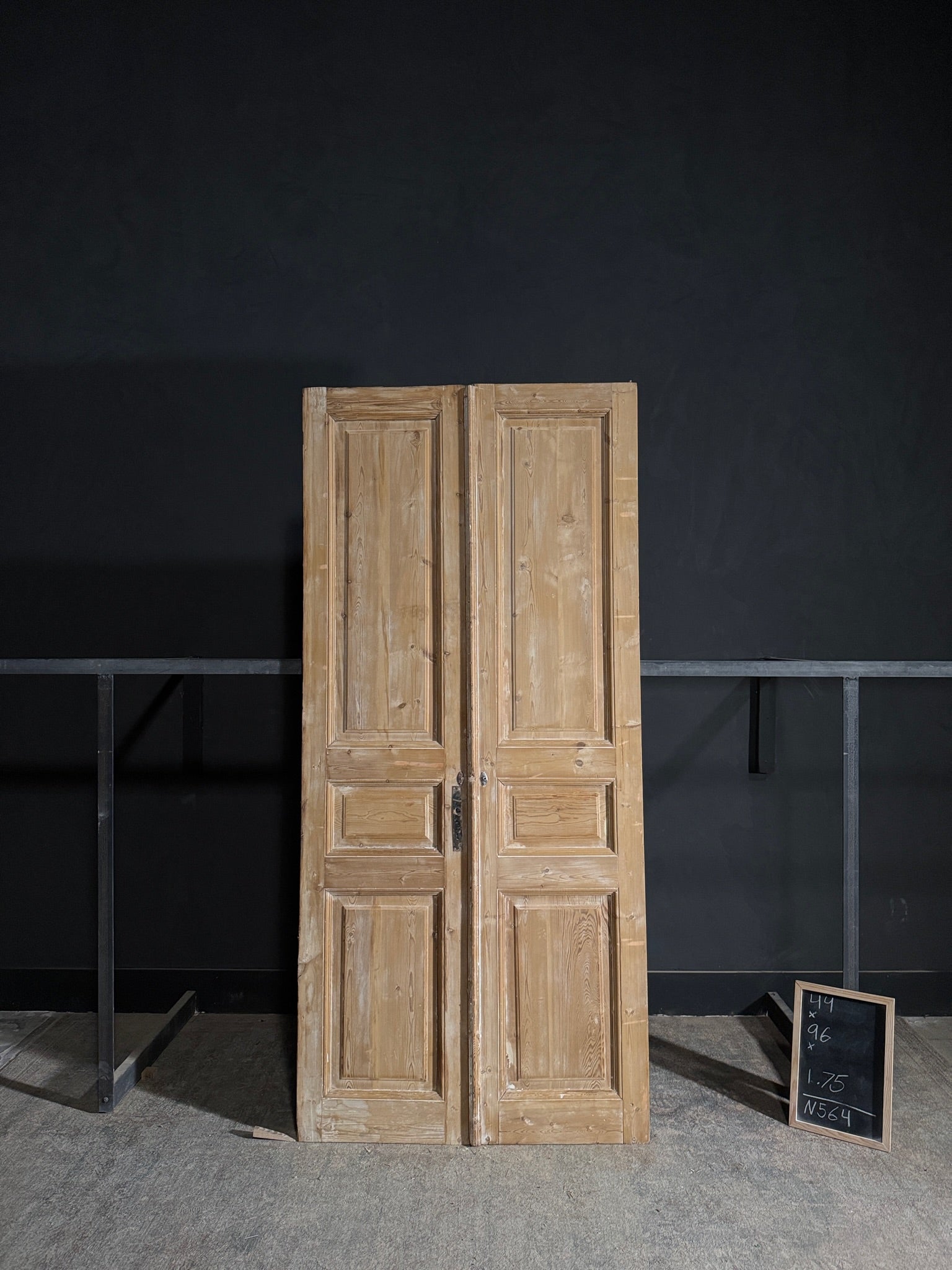 Antique Solid Double Doors - 44x96 - N564