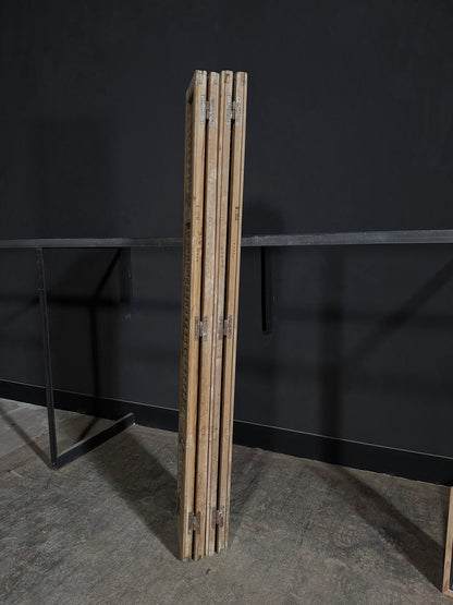 Antique Louvered 3 Panel Bi-Fold Doors - 44.25x85.5 - N302