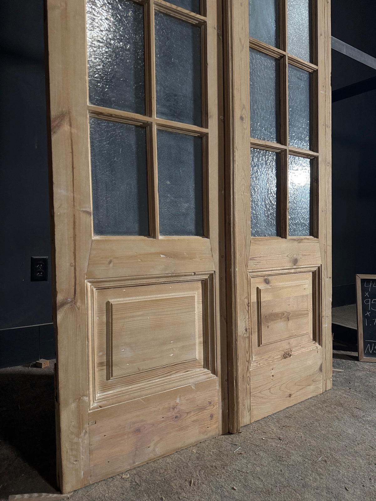 Antique Obscured Glass 10 Lite French Doors - 44x95.75 - N580