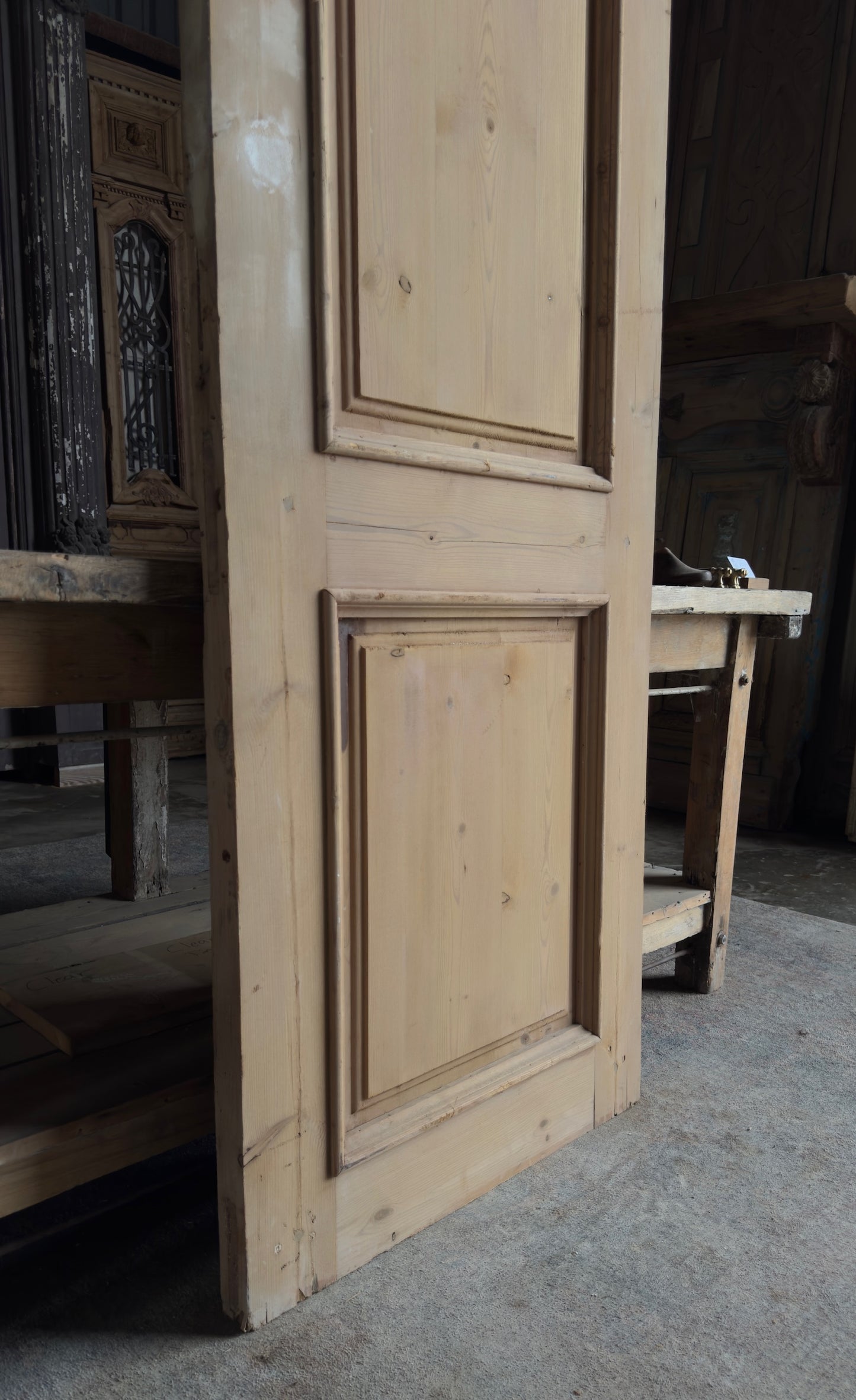 2 Panel Antique Solid Single Door - 28.5x88 - L153