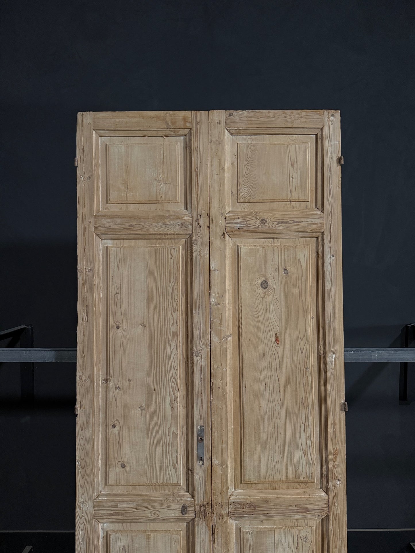 Antique 3 Panel Solid Double Doors - 43.25x99 - N384