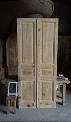 3 Panel Antique Solid French Doors - 43x98 - L351