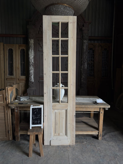 10 Lite Antique Glass Single Door - 24x96.25 F107