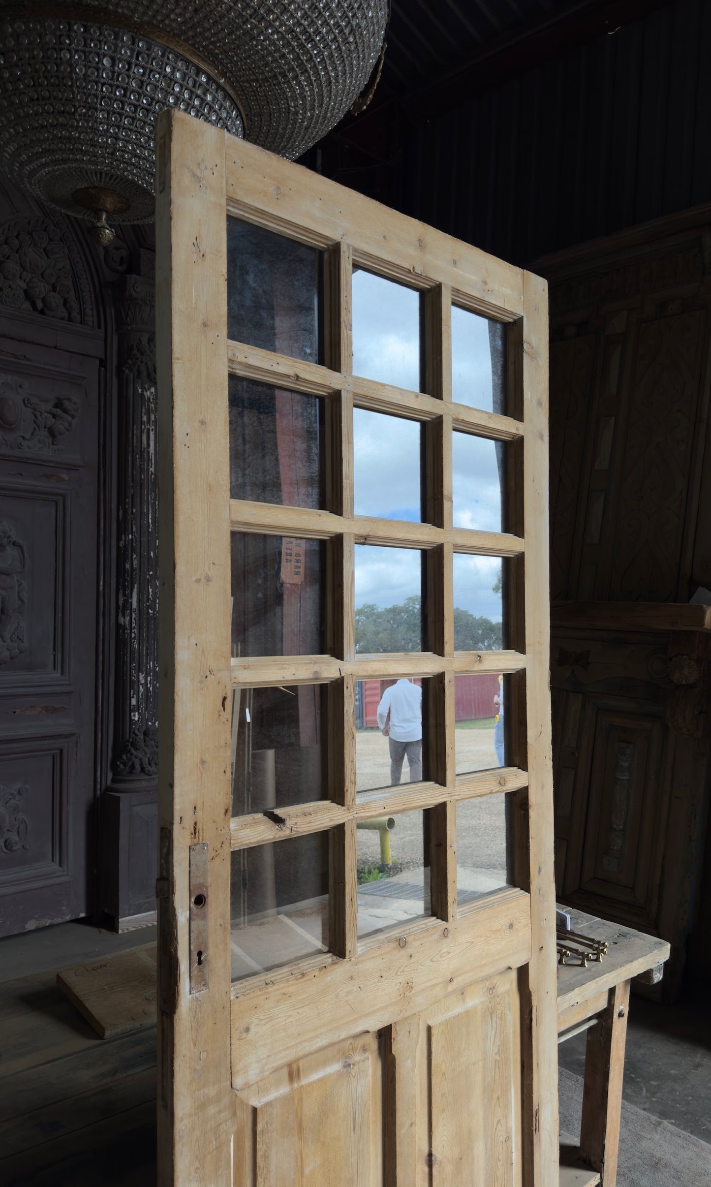 15 Lite Antique Glass Single Door - 35.5x92 - L229