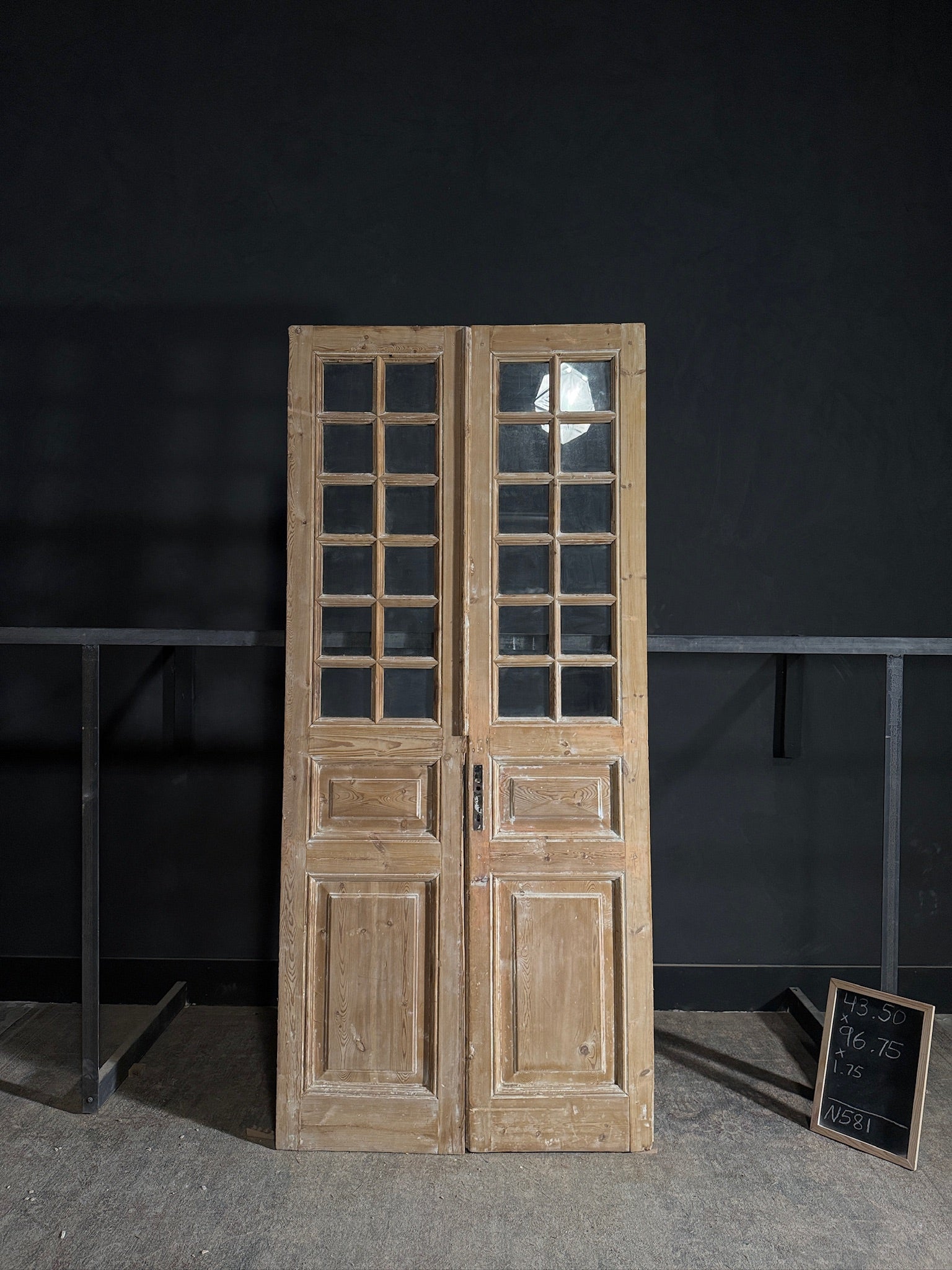 Antique Glass 12 Lite French Doors - 43.5x96.75 - N581