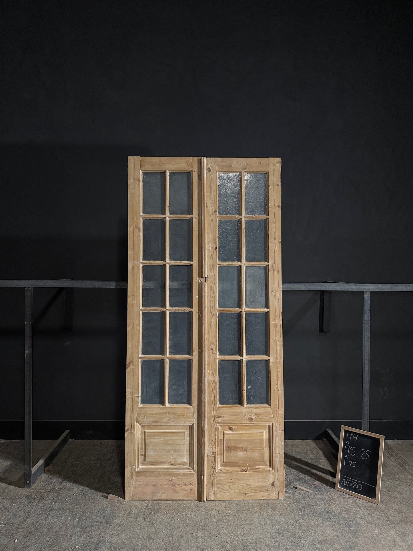 Antique Obscured Glass 10 Lite French Doors - 44x95.75 - N580