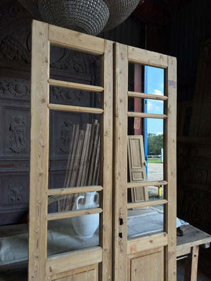 19th Century Antique Glass French Doors - 40x87 J277
