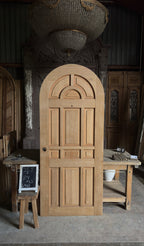 Antique Arched Panel Single Door - 35.5x84 - L418
