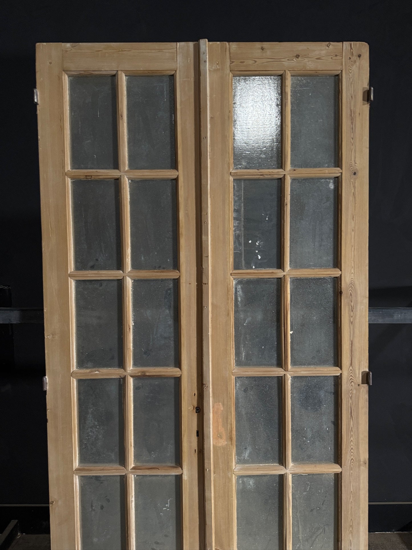 Antique Obscured Glass French Doors - 44.25x95.5 - N471