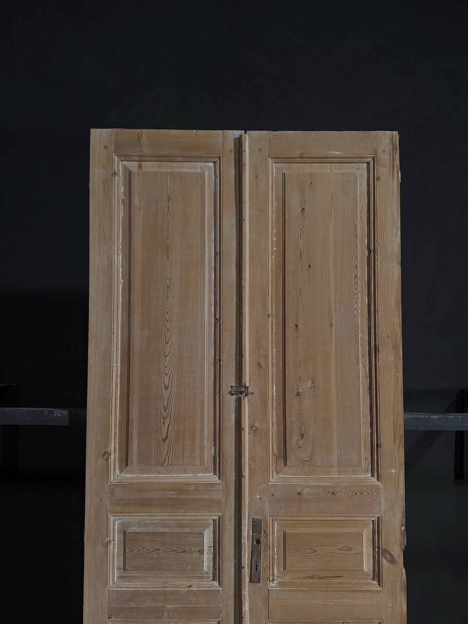 Antique Iron 3 Panel Double Doors - 41.75x98.75 - N23
