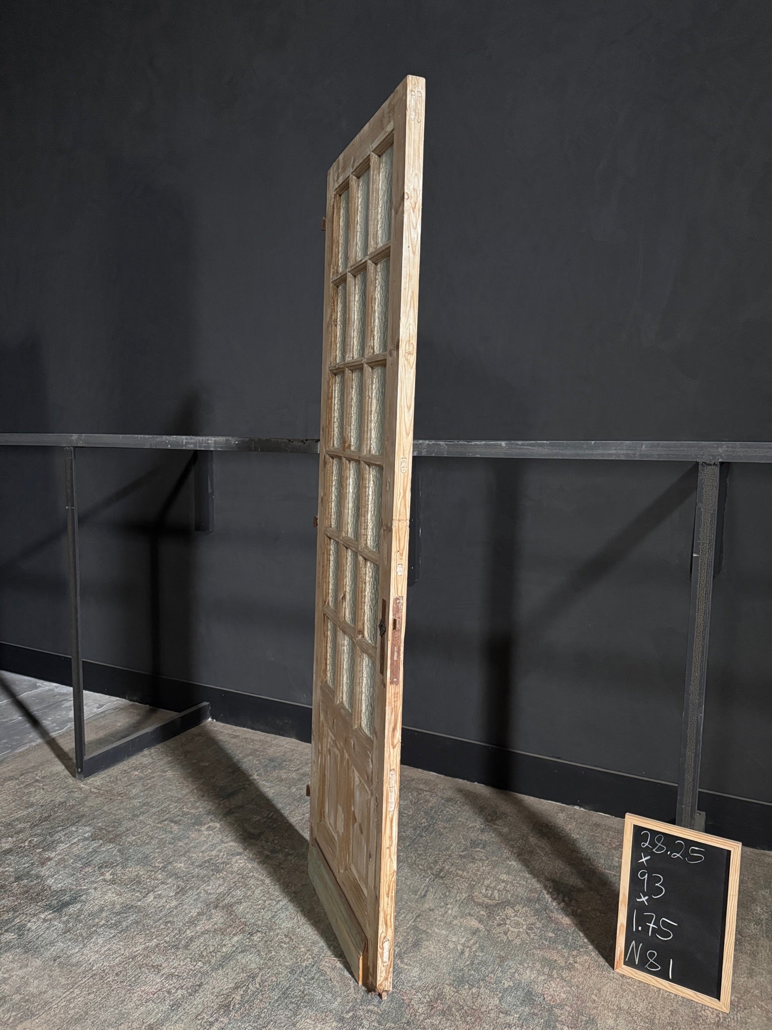 Antique Obscured Glass 18 Lite Single Door - 28.25x93 - N81