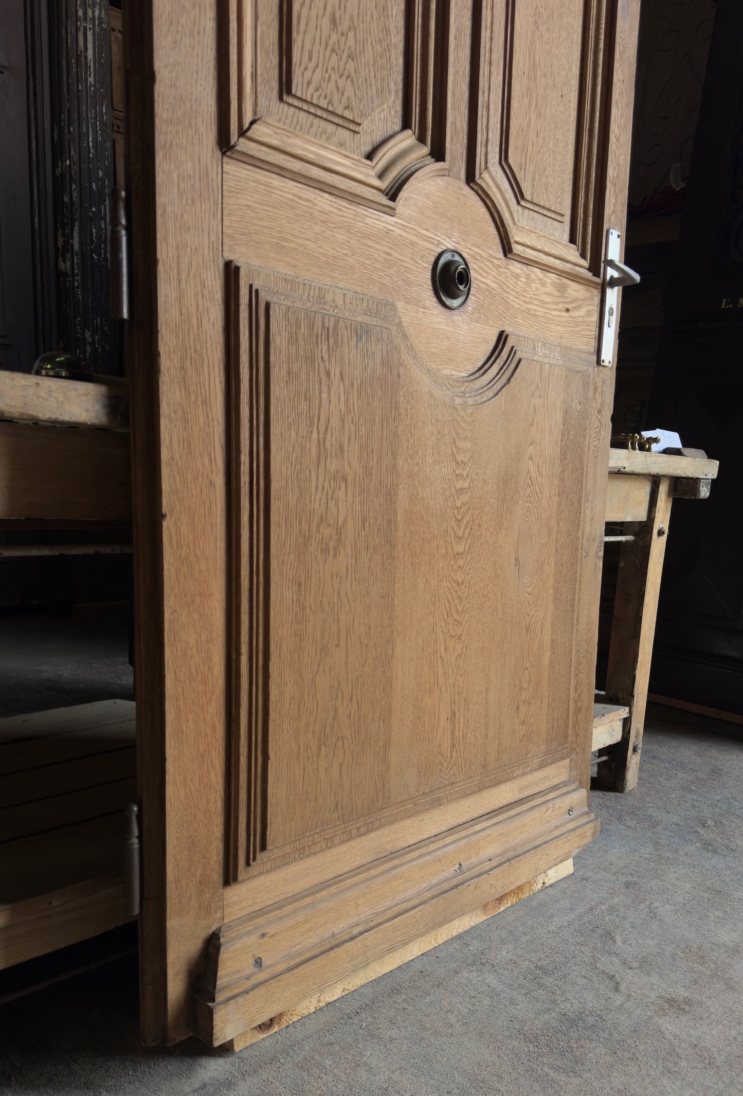 Parisian Arched 2-Panel Antique Single Door - 37.5x91.5 - L271