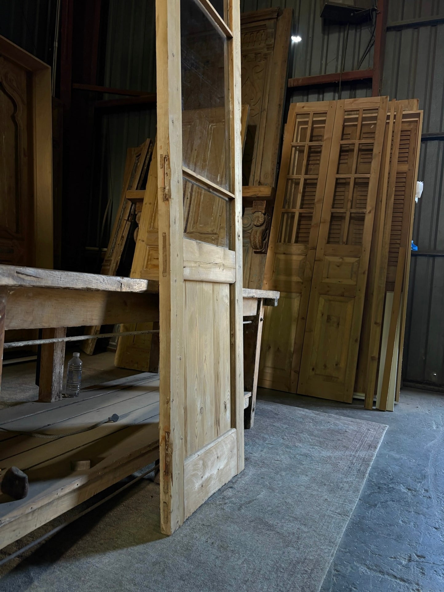 Single Antique Glass Door - 24x84.5 - L64