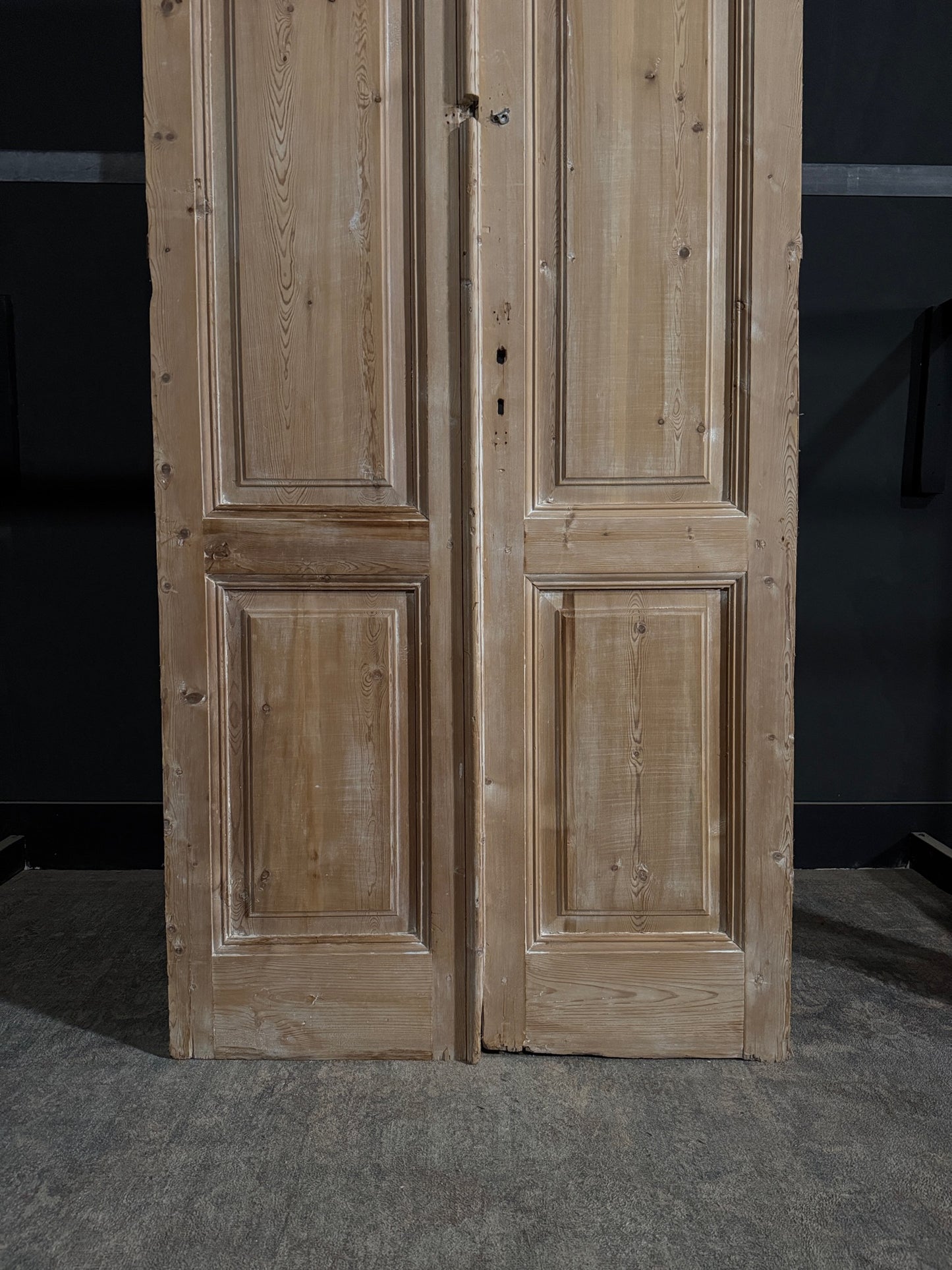 Antique 3 Panel Solid Double Doors - 41.25x104.5 - N352