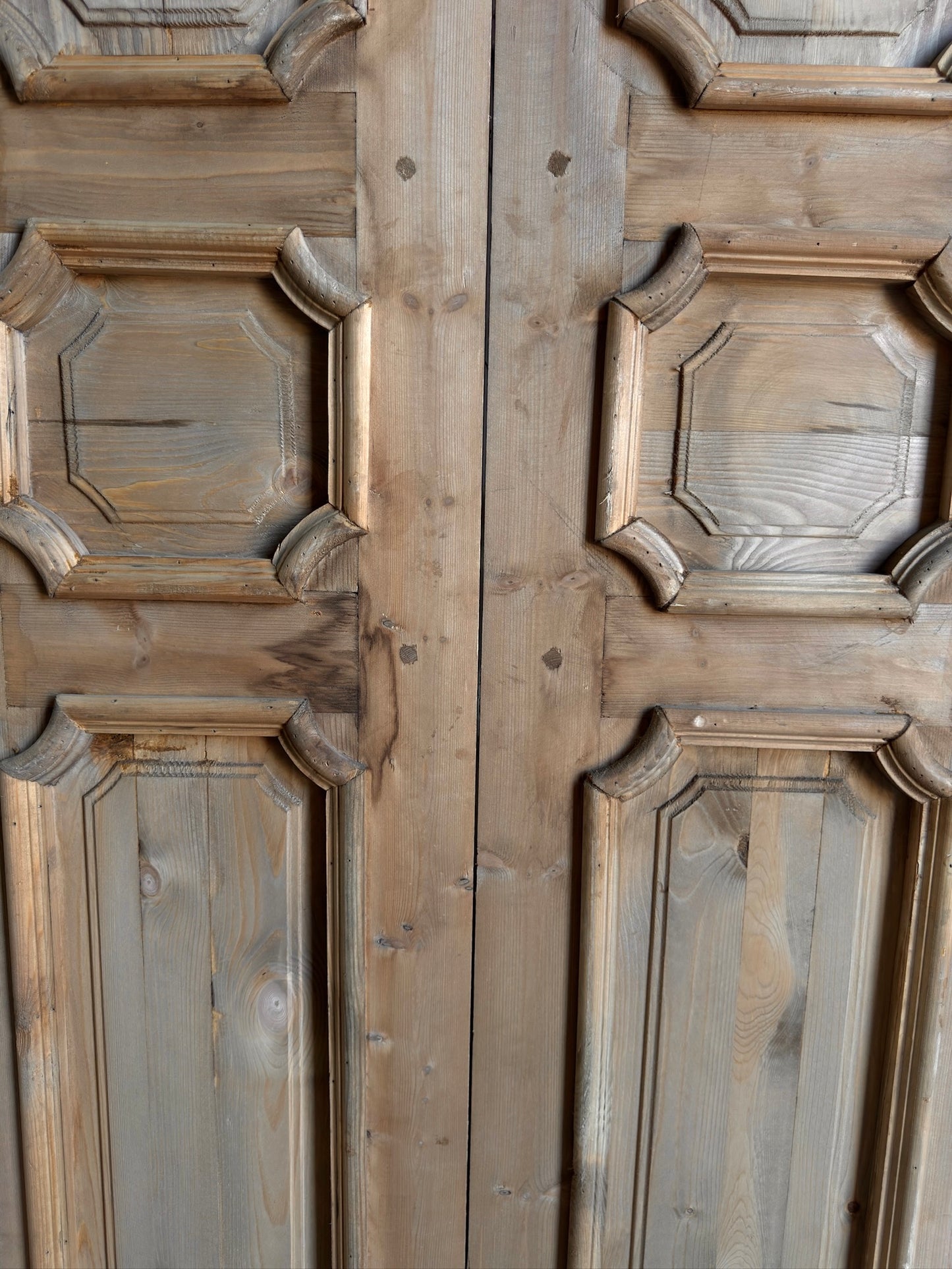 (Genevieve) Handcrafted Solid Wood French Doors - 36x96 K189