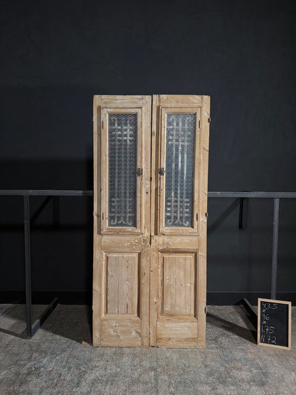 Antique Iron French Doors - 43.5x96 - N72