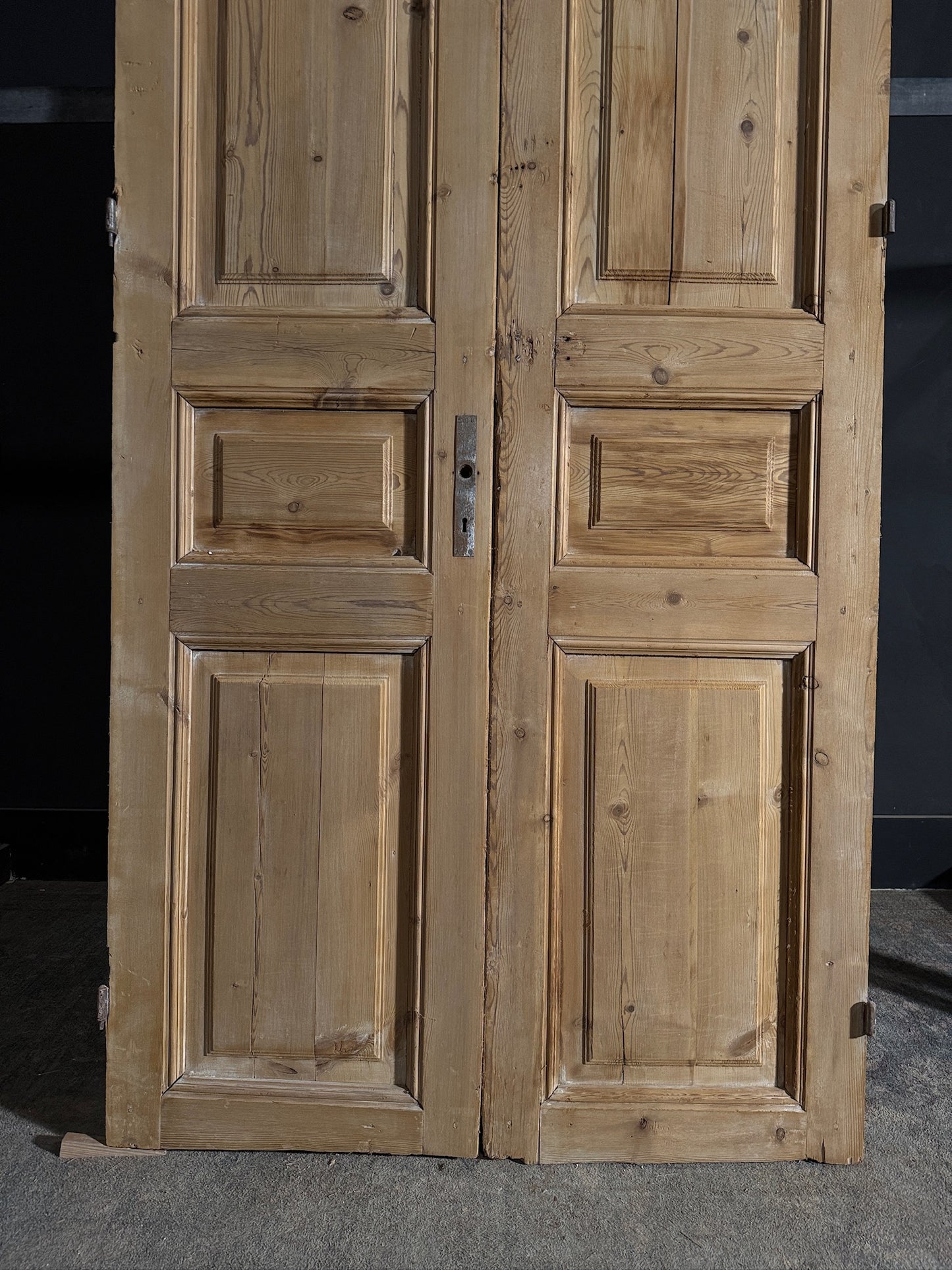 Antique 3 Panel Solid Double Doors - 41.75x93.5 - N604